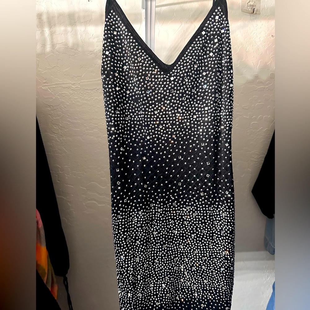 Rhinestone mini dress